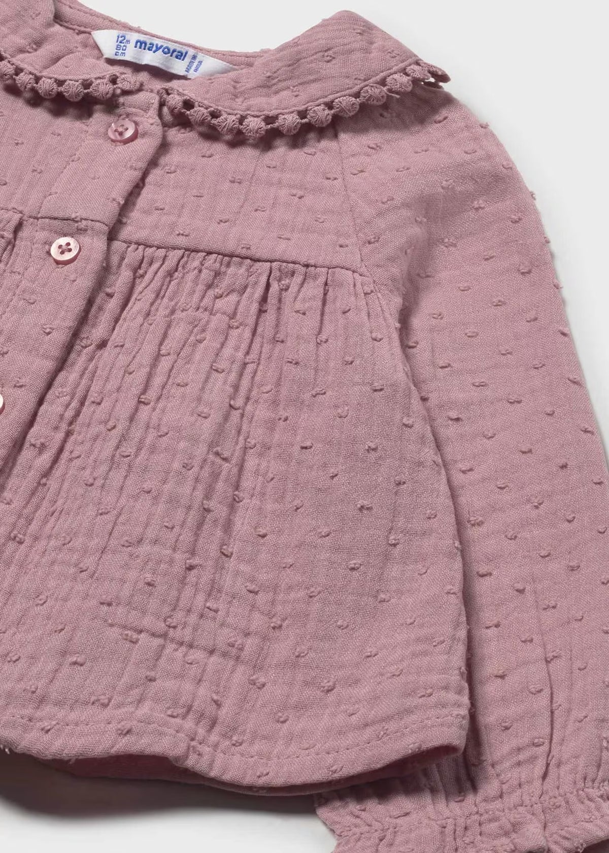 Bluse Plumeti Chiffon Cuarzo