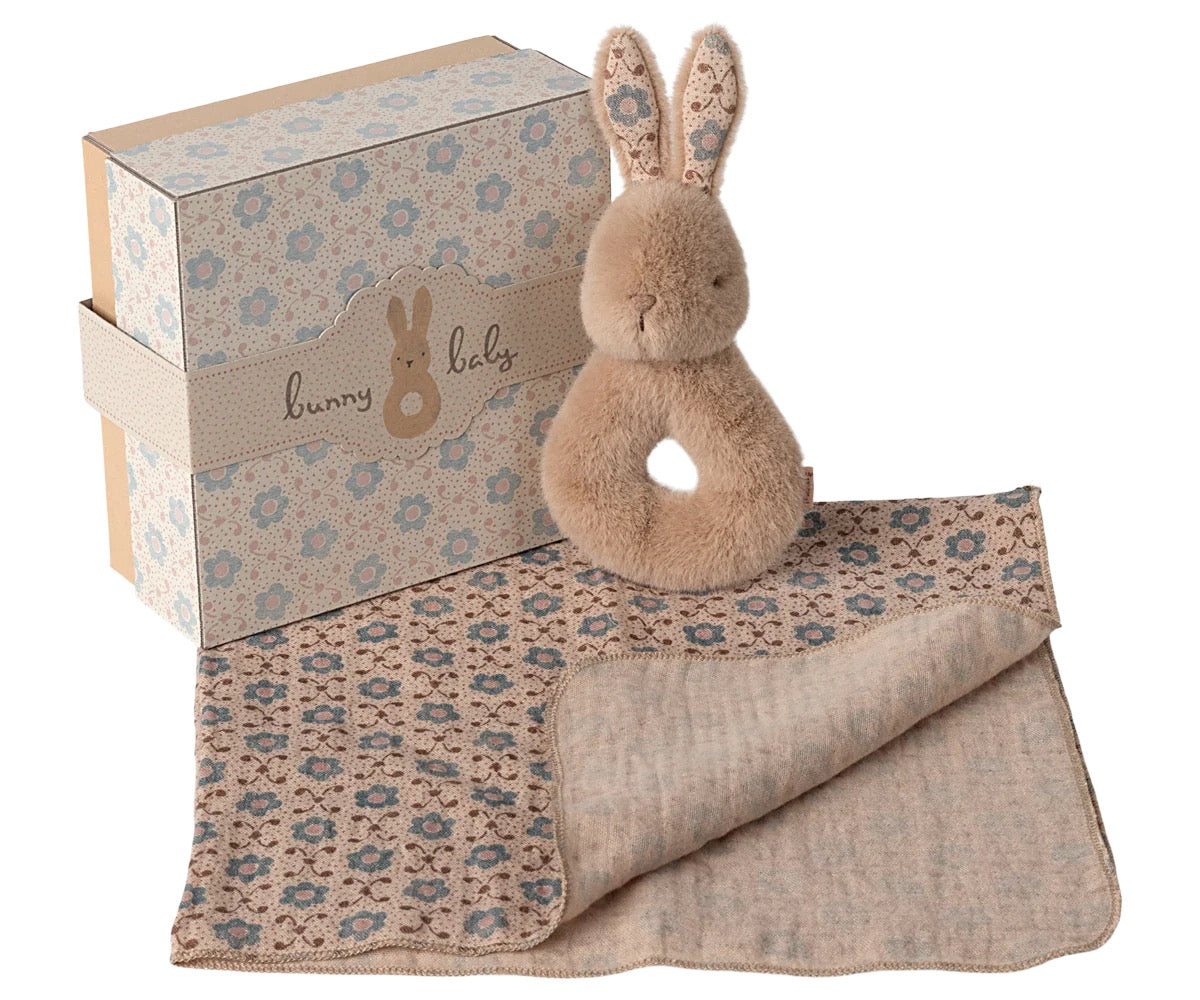 Sett Rattle Rabbit Cream Peach
