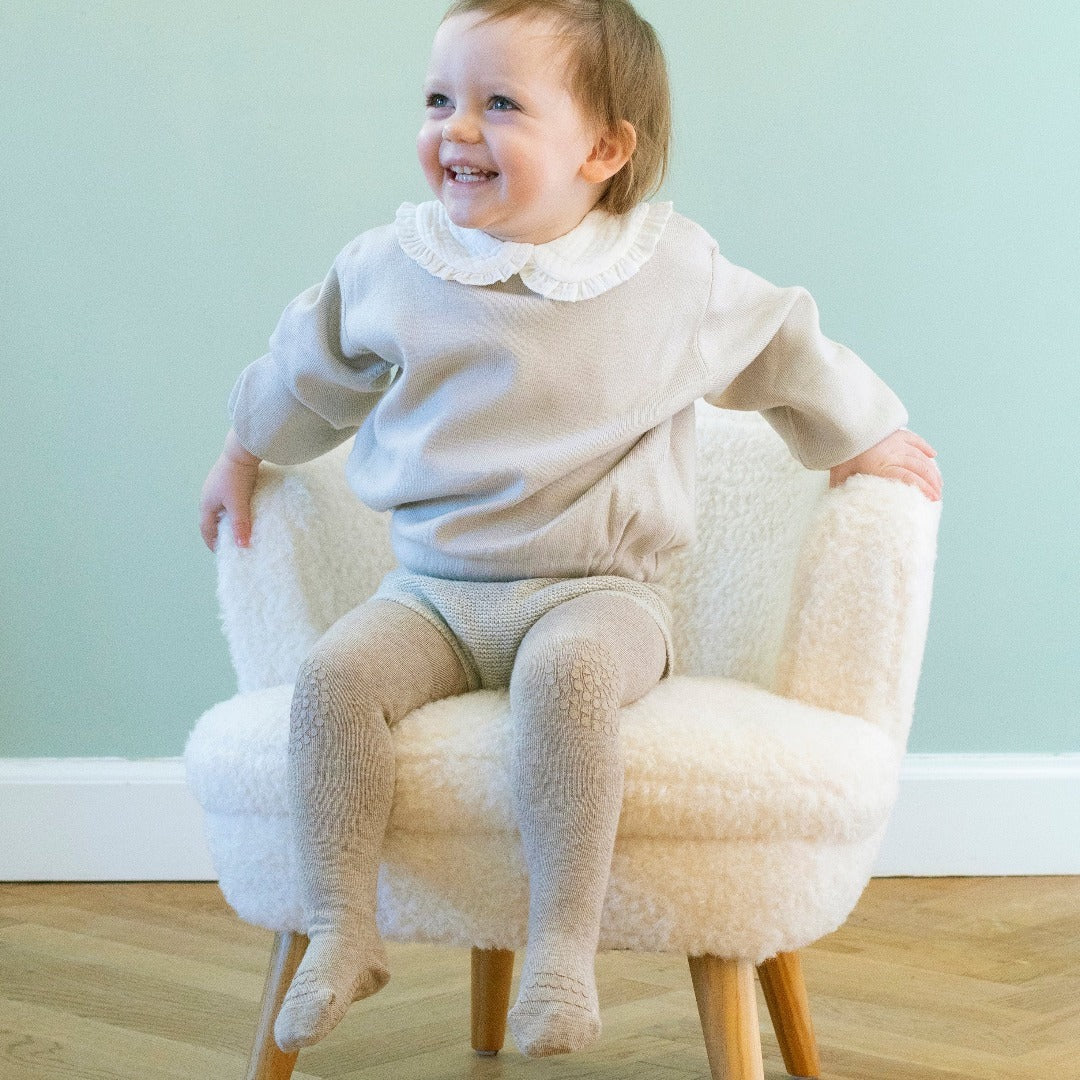 Strømpebukse Crawling Tights Wool Sand