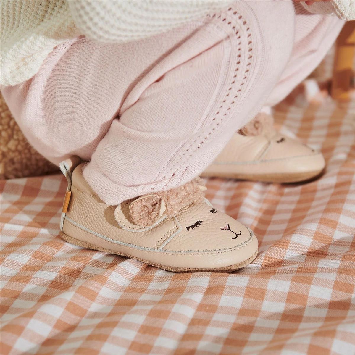Tøfler Lamb Leather Oxford Tan