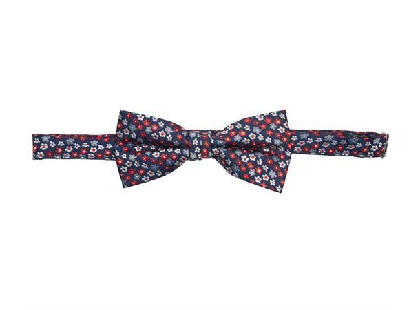 Sløyfe blomstert rød/navy