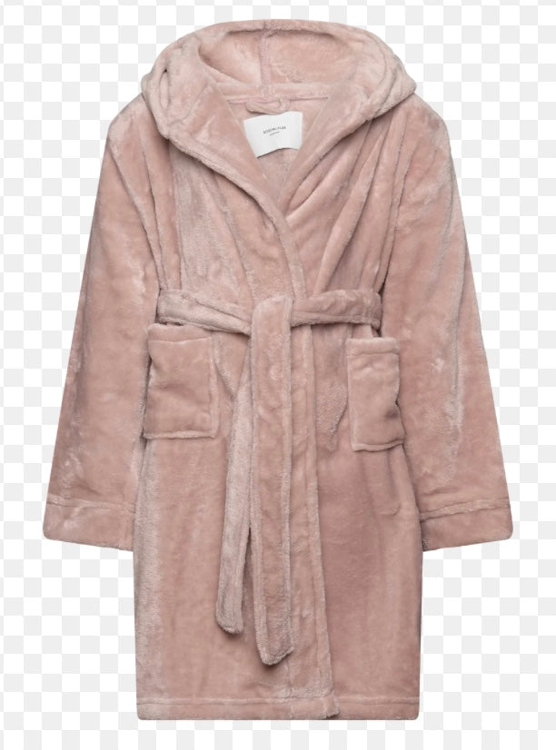 Morgenkåpe Hooded Fleece Vintage Powder