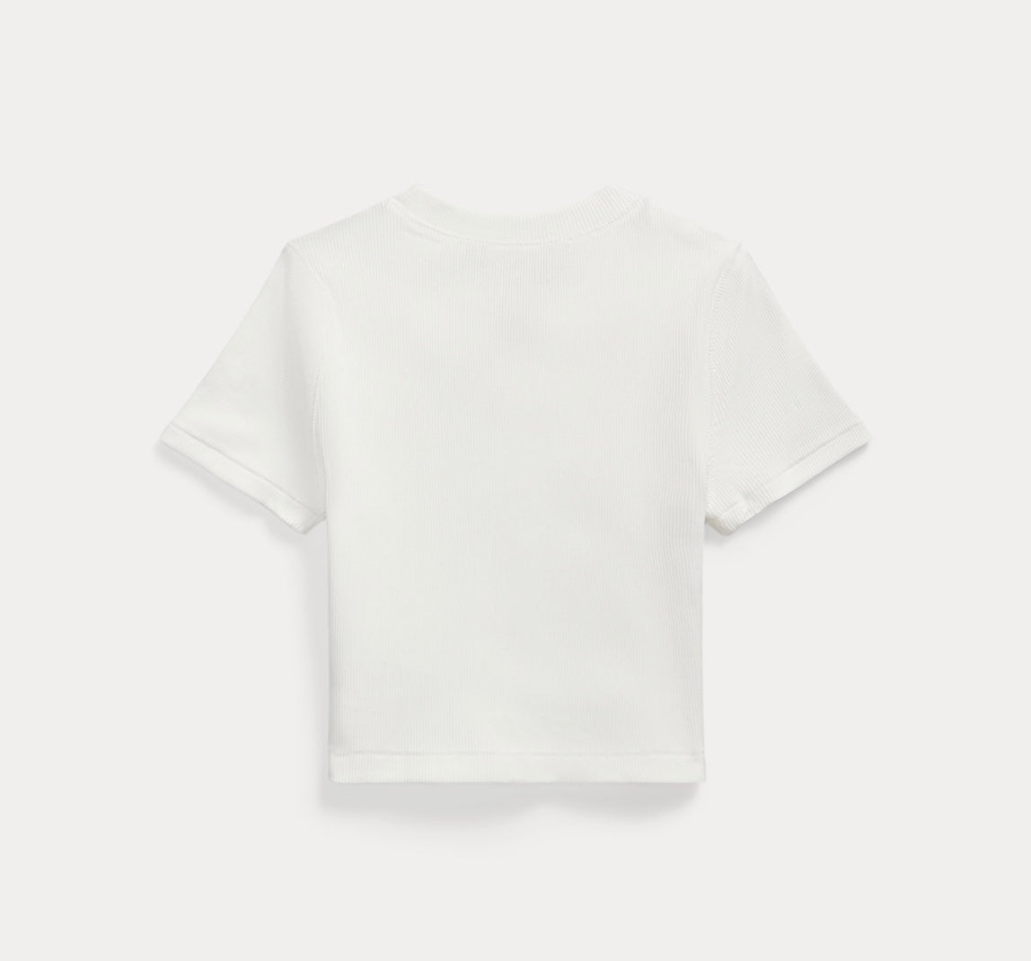 T-skjorte Ribbed Boxy White