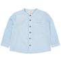Skjorte Seersucker Placket Sky Blue/Cream Stripe