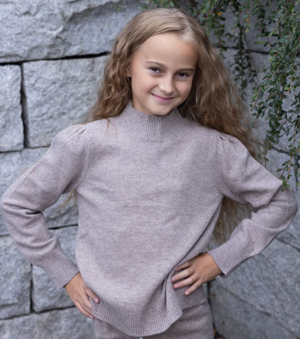 Genser Adelyn Strikket Ullgenser Taupe