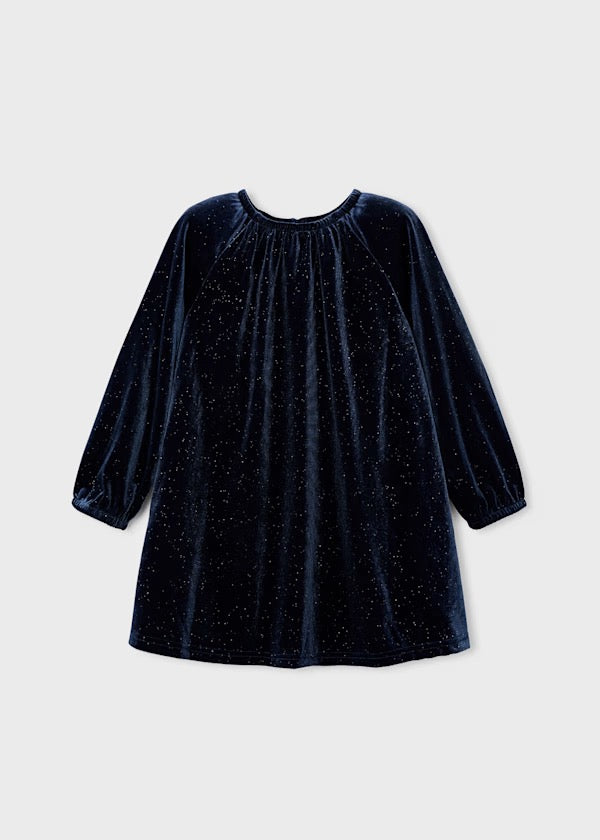 Kjole Sparkly Velvet Navy