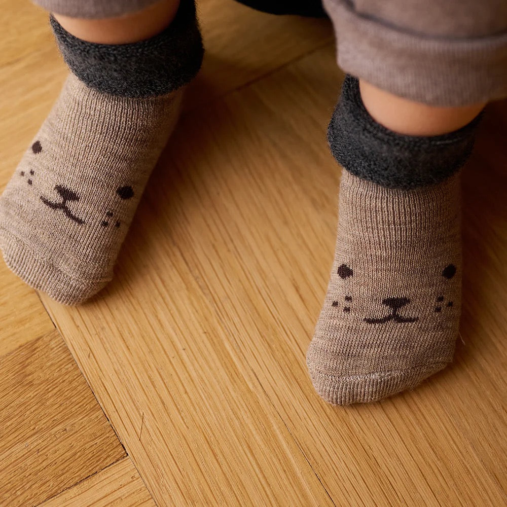 Sokker Arven Ull Light Brown Melange