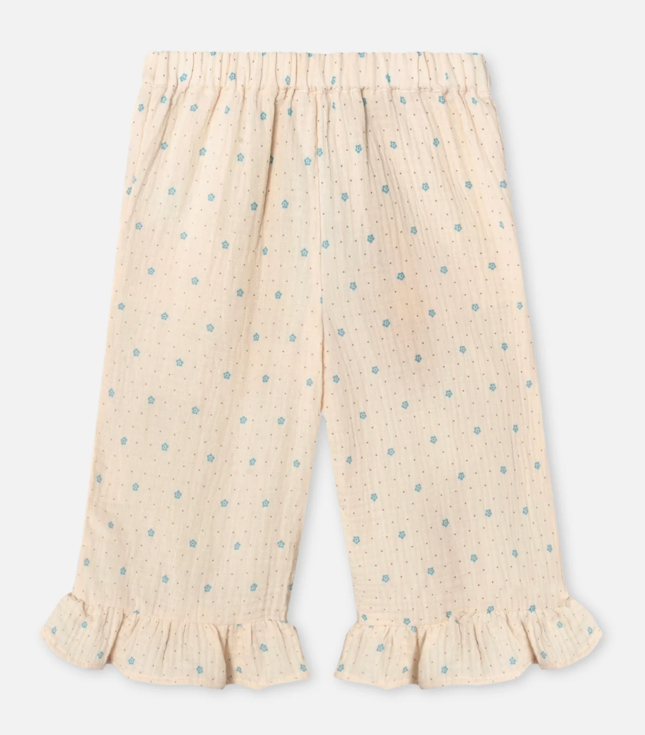 Bukse Blooming Ruffle Sandshell Aop