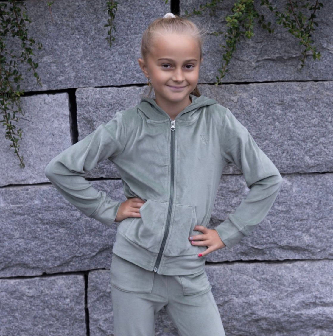 Jakke Hermine Velour Green