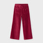 Bukse Corduroy Wide Cherry