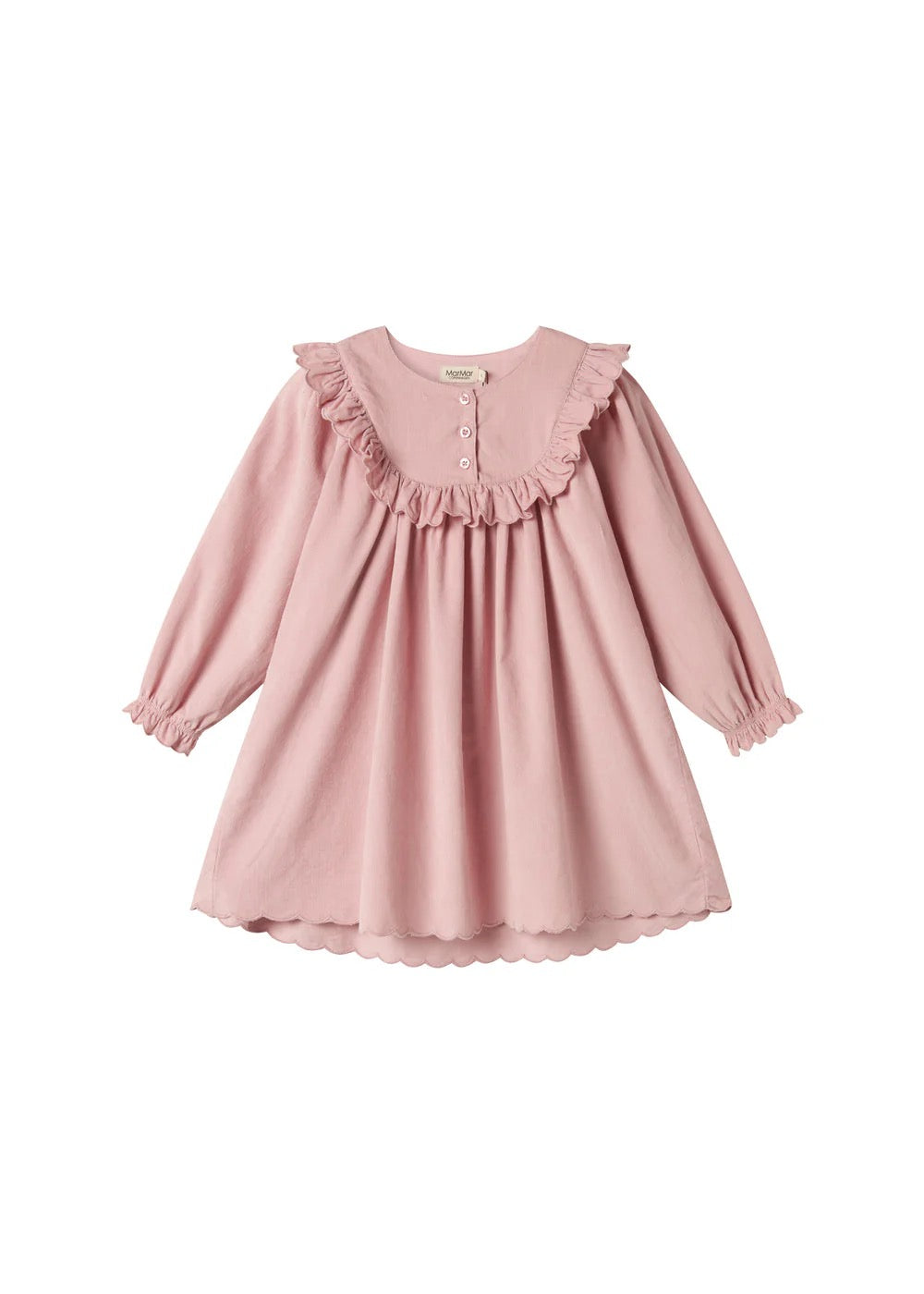 Kjole Delina Fine Cord Soft Berry