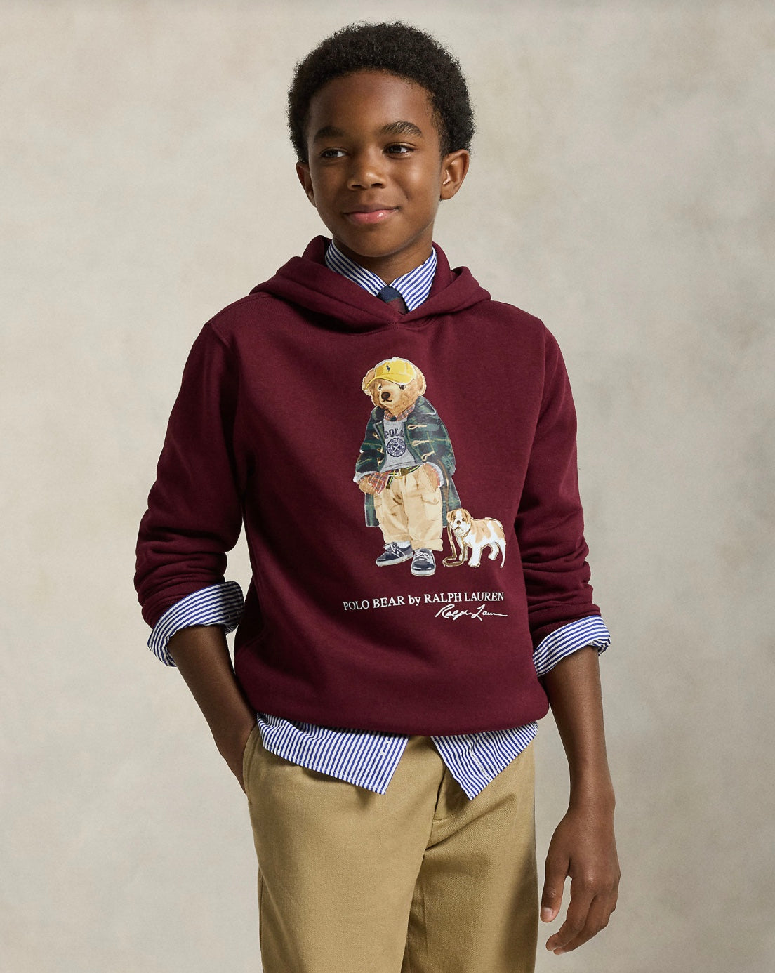 Hettegenser Polo Bear Fleece Classic Wine