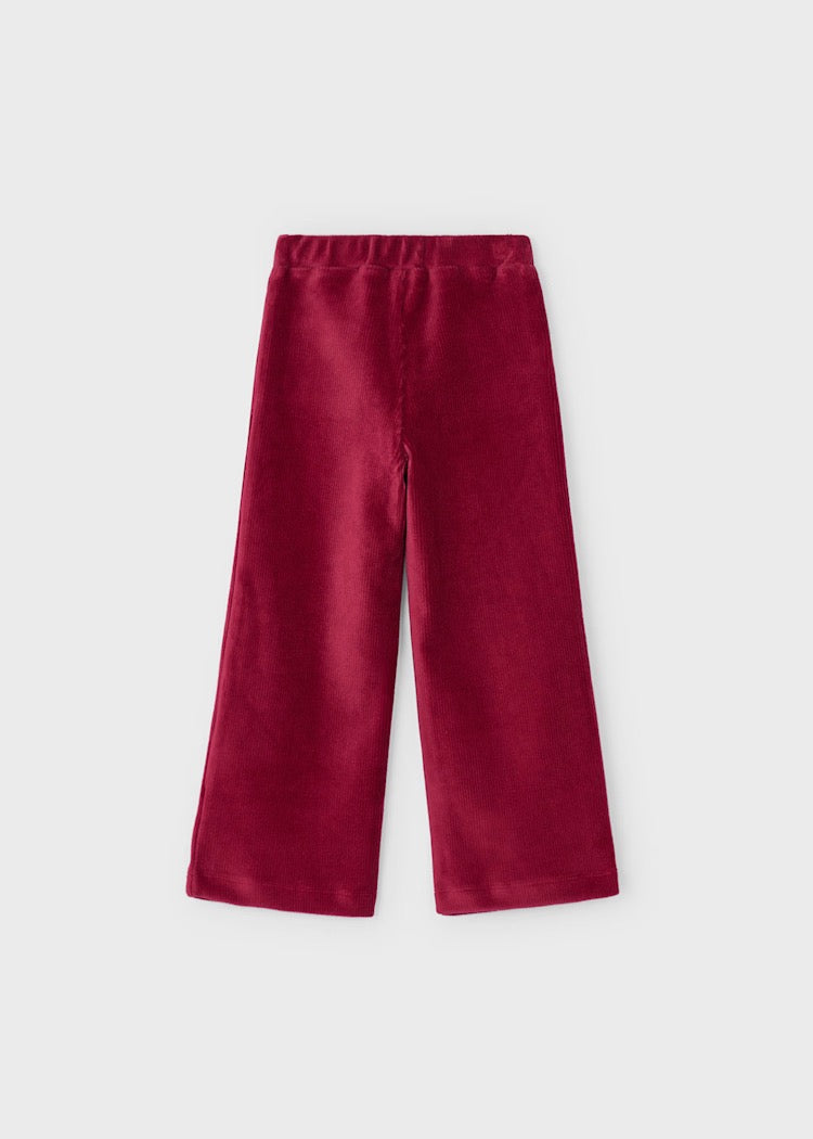 Bukse Corduroy Wide Cherry