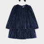 Kjole Velvet M/Hårstrikk Navy