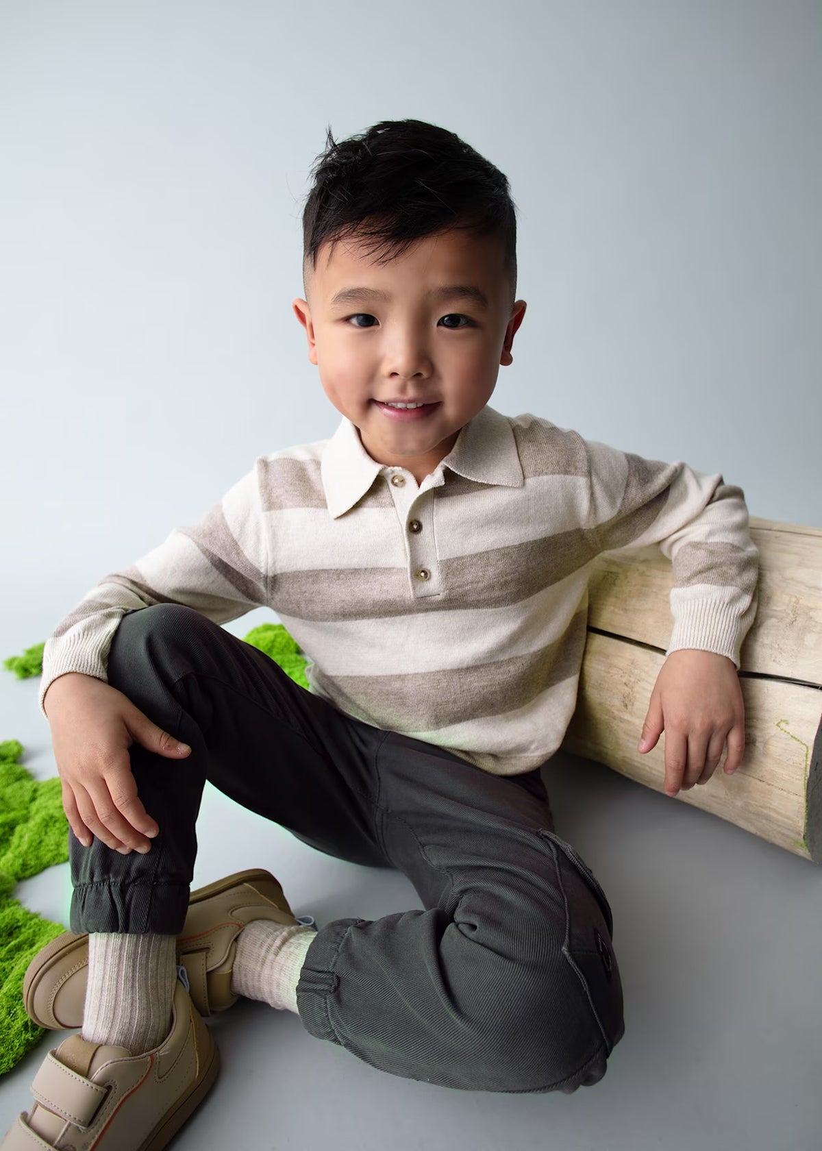 Genser Knitted Polo Topo