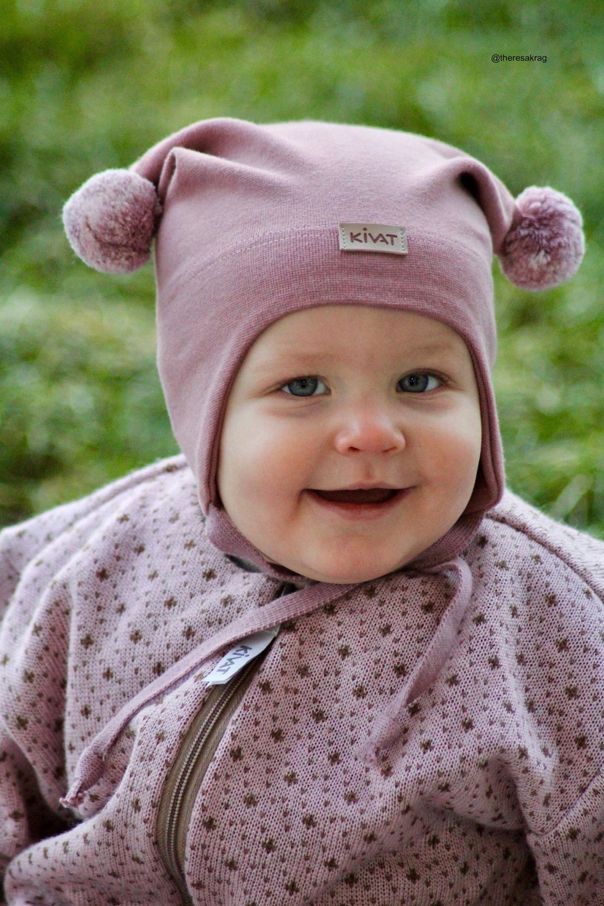 Knytelue Skinnlapp m/dusker Rosa