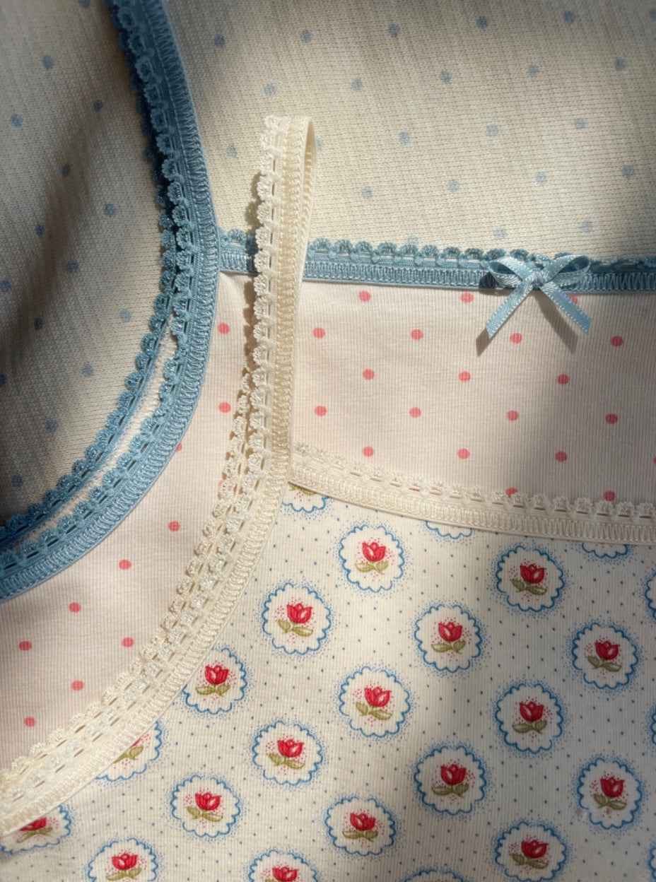 Singlet Basic 2-pk Pirouette dot/mirage