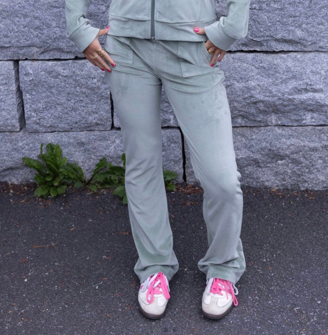 Bukse Hermine Velour Green