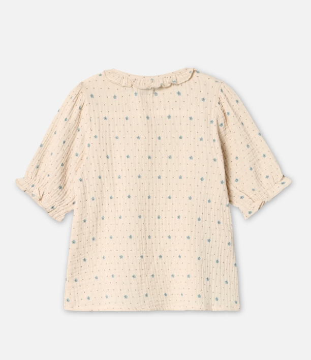 Bluse Blooming SS Sandshell Aop