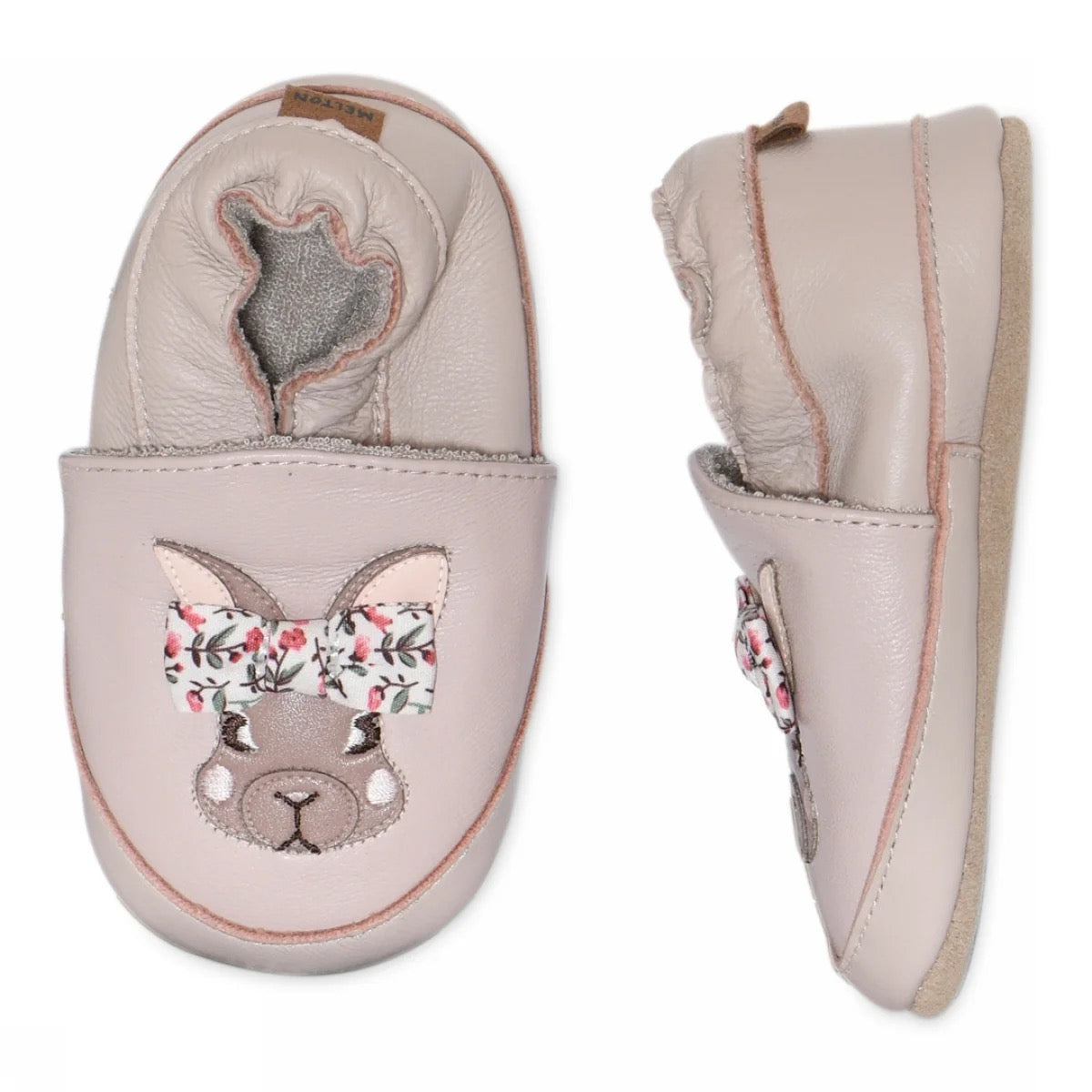 Tøfler Bunny Leather Rose Dust