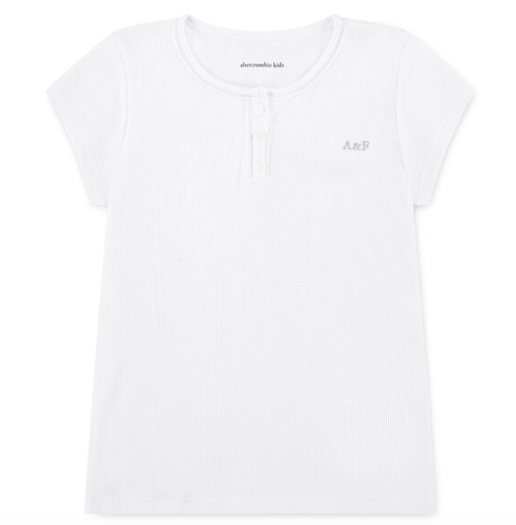 T-skjorte Henley Bright White
