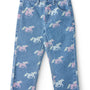 Bukse Denim Unicorn Print Indigo Blue Washed
