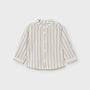 Skjorte Linen Striper Peach