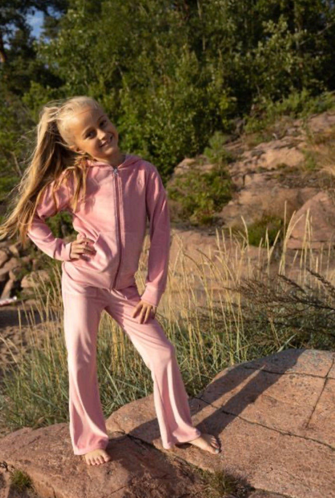 Bukse Hermine Velour Coral Pink