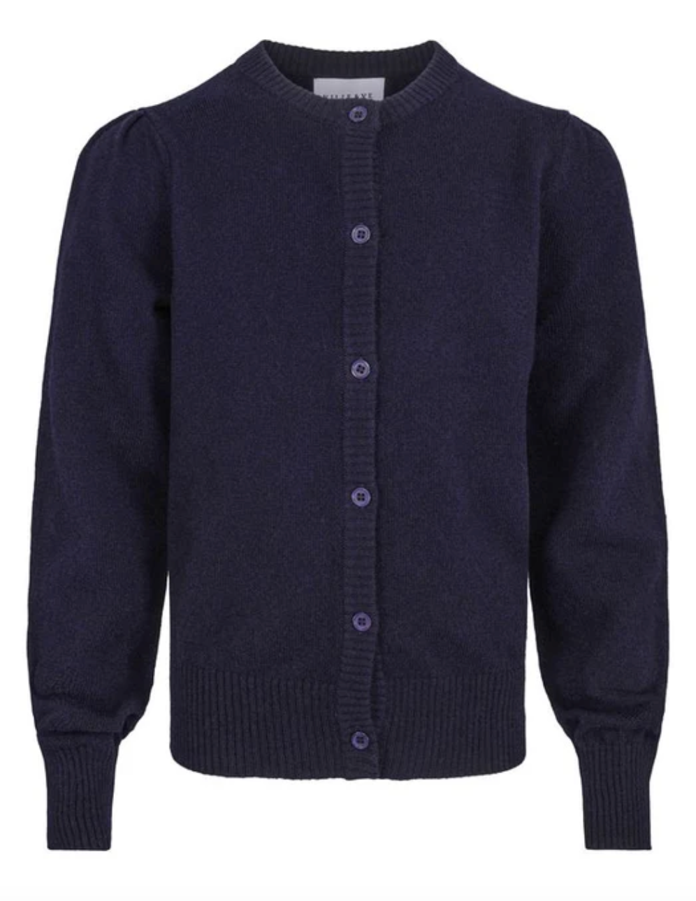 Genser Elli Strikket Ull Cardigan Midnight Navy