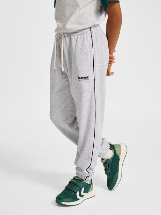 Bukse Loose Light Grey Melange/Black