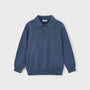 Genser Knitted Polo Acero