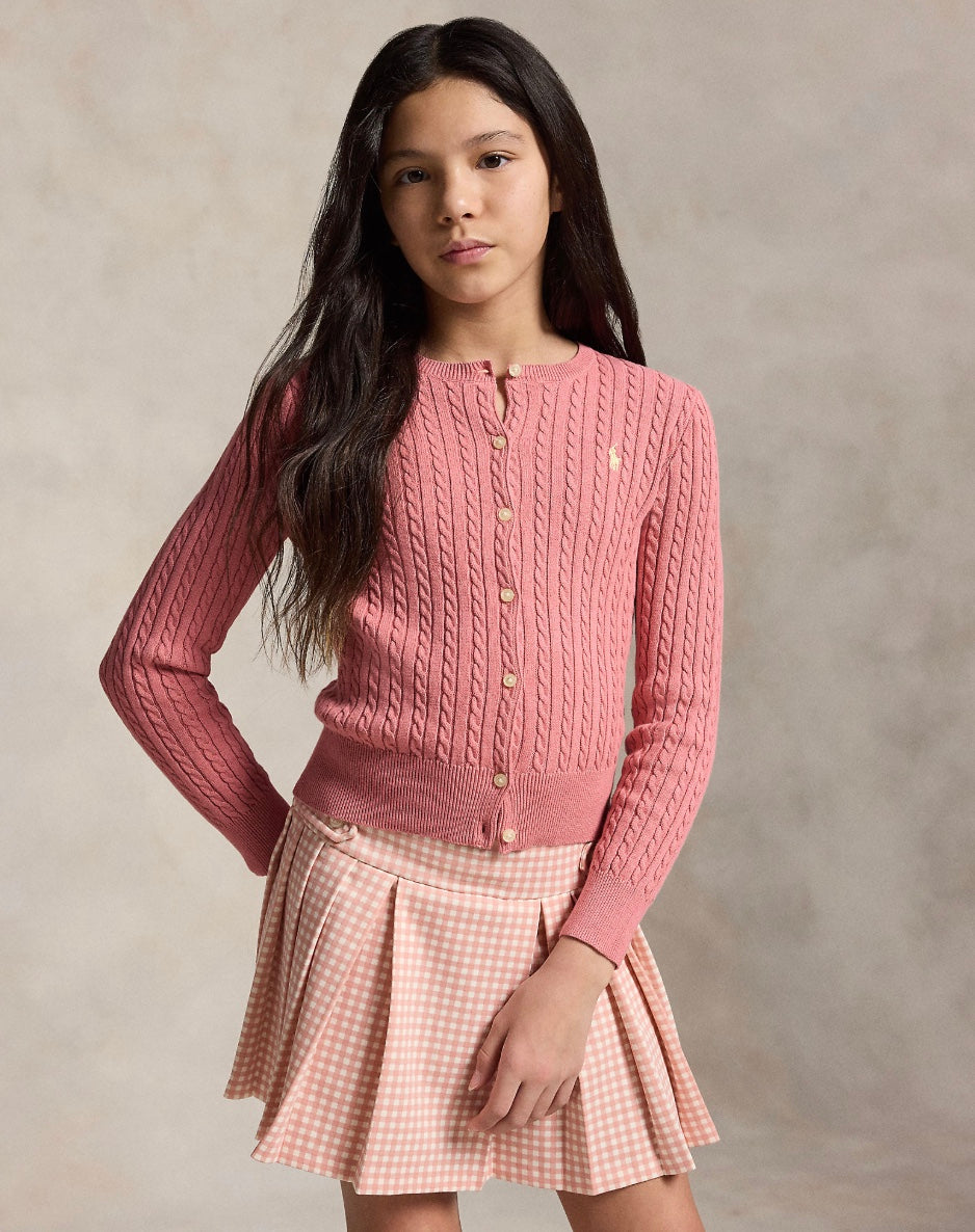 Cardigan Cable Mini Desert Rose