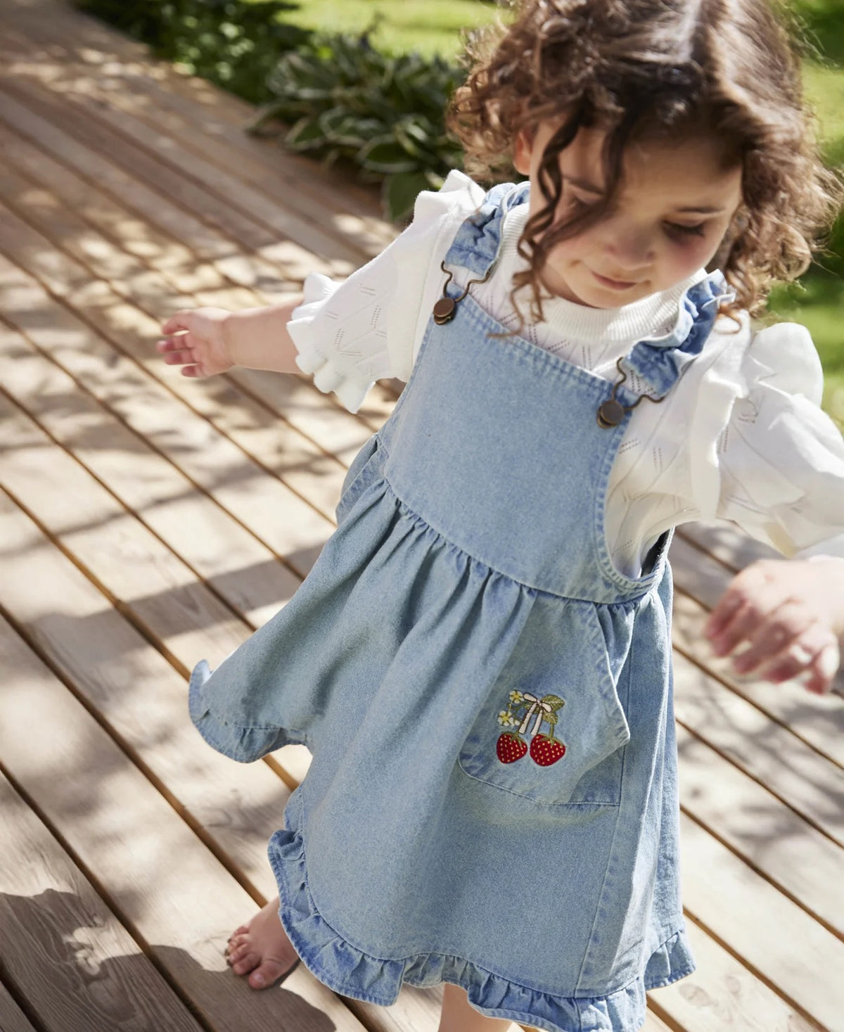 Kjole Don Embr Spencer Light Denim Blue