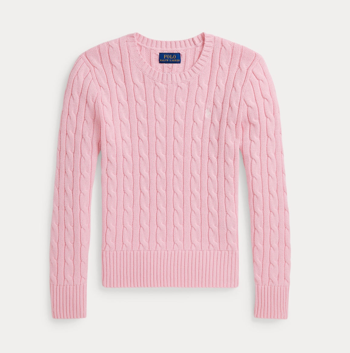 Genser Cable-Knit Cotton Pink