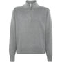 Genser GRLudvig Half Zip Knit Grey Melange