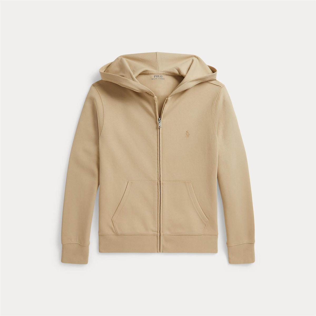 Hettejakke Double-Knit Full Zip Tallow Cream