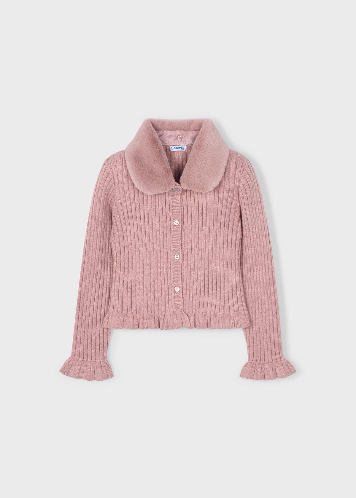 Cardigan Faux Fur Collar Makeup