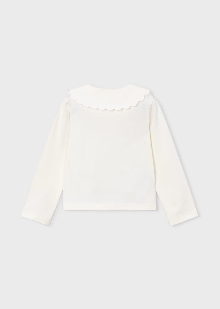 Genser Scalloped Collar Natural