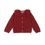 Cardigan Holiday Knit Red Dahlia