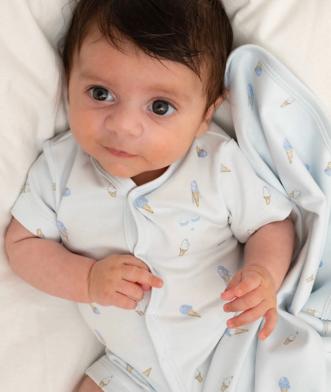 Romper Ice Cream Sam Blue