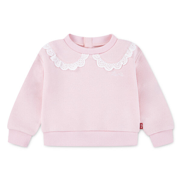 Genser Peter Pan Crew Neck Crystal Rose