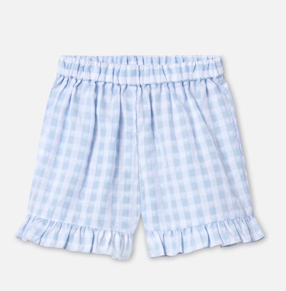Shorts Pari Ruffle Dream Blue Check