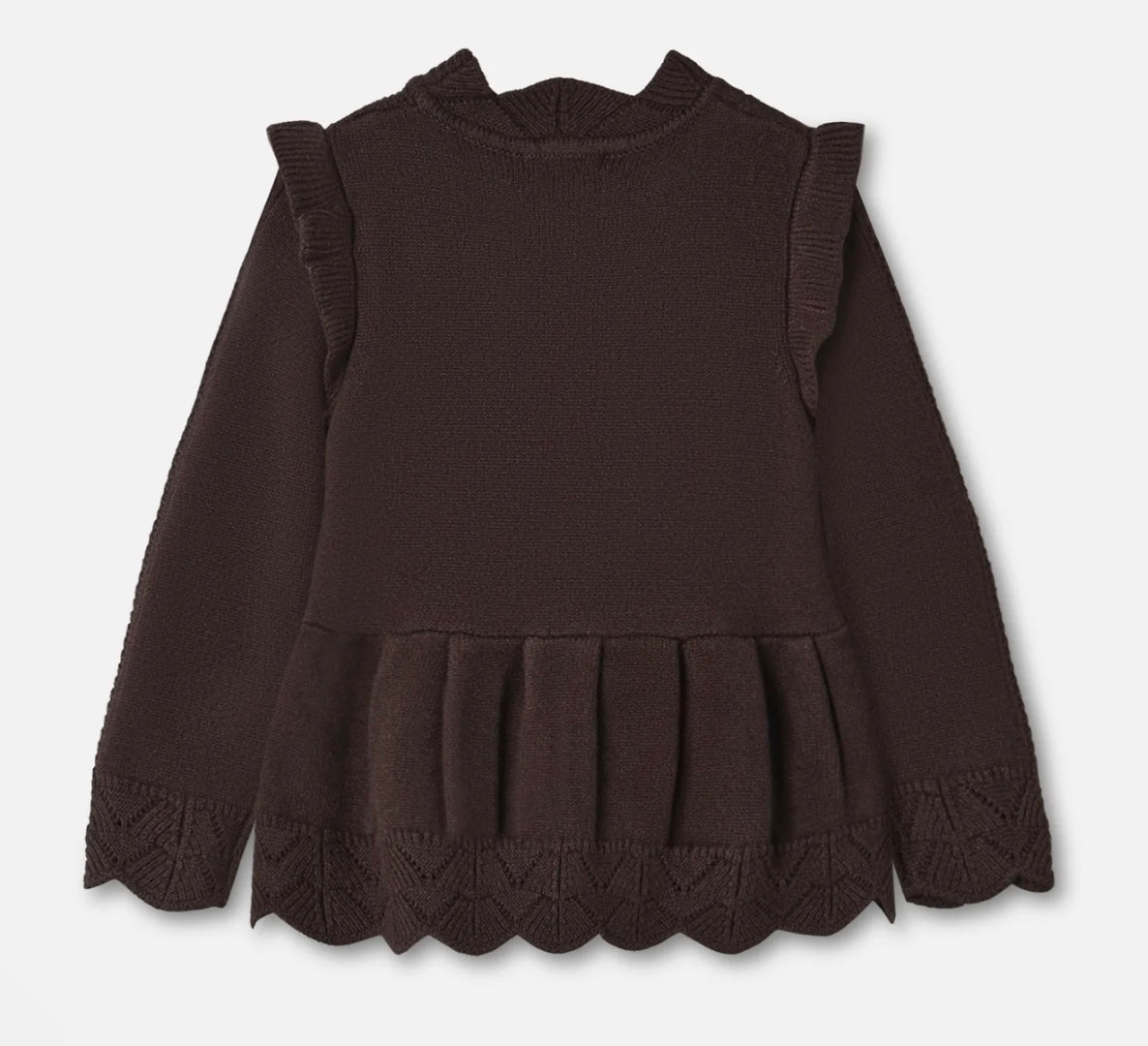 Genser Alilly Peplum Pullover Coffee Bean