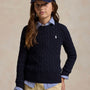 Genser Cable-Knit Cotton Navy