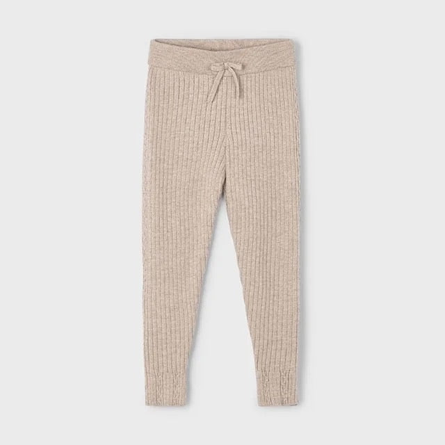 Leggings Knitted Bow Toffee
