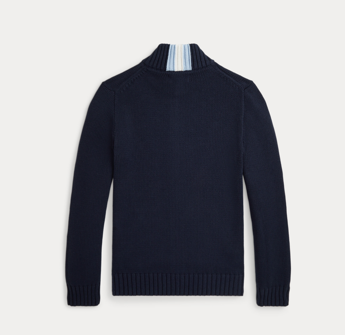 Jakke Cotton Full-Zip Sweater Navy