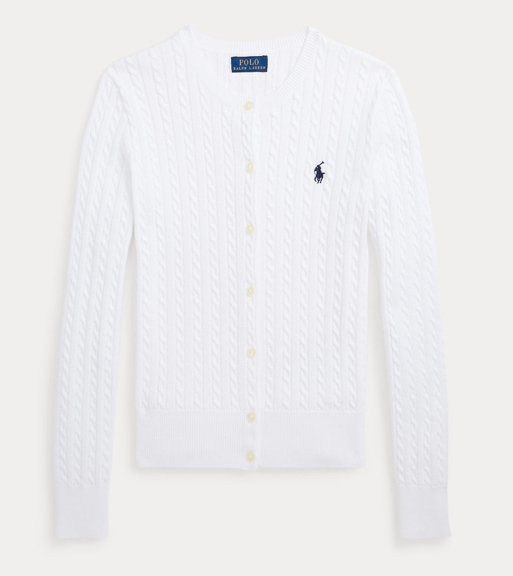 Cardigan Cable Mini White