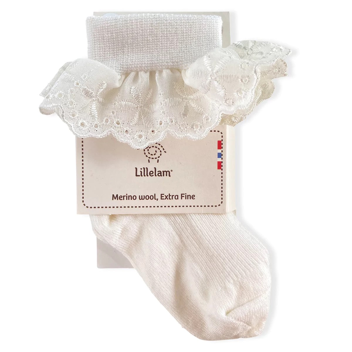 Sokker Blonder Ull 1pk Hvit