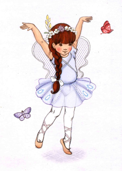 Kort Butterfly Girl