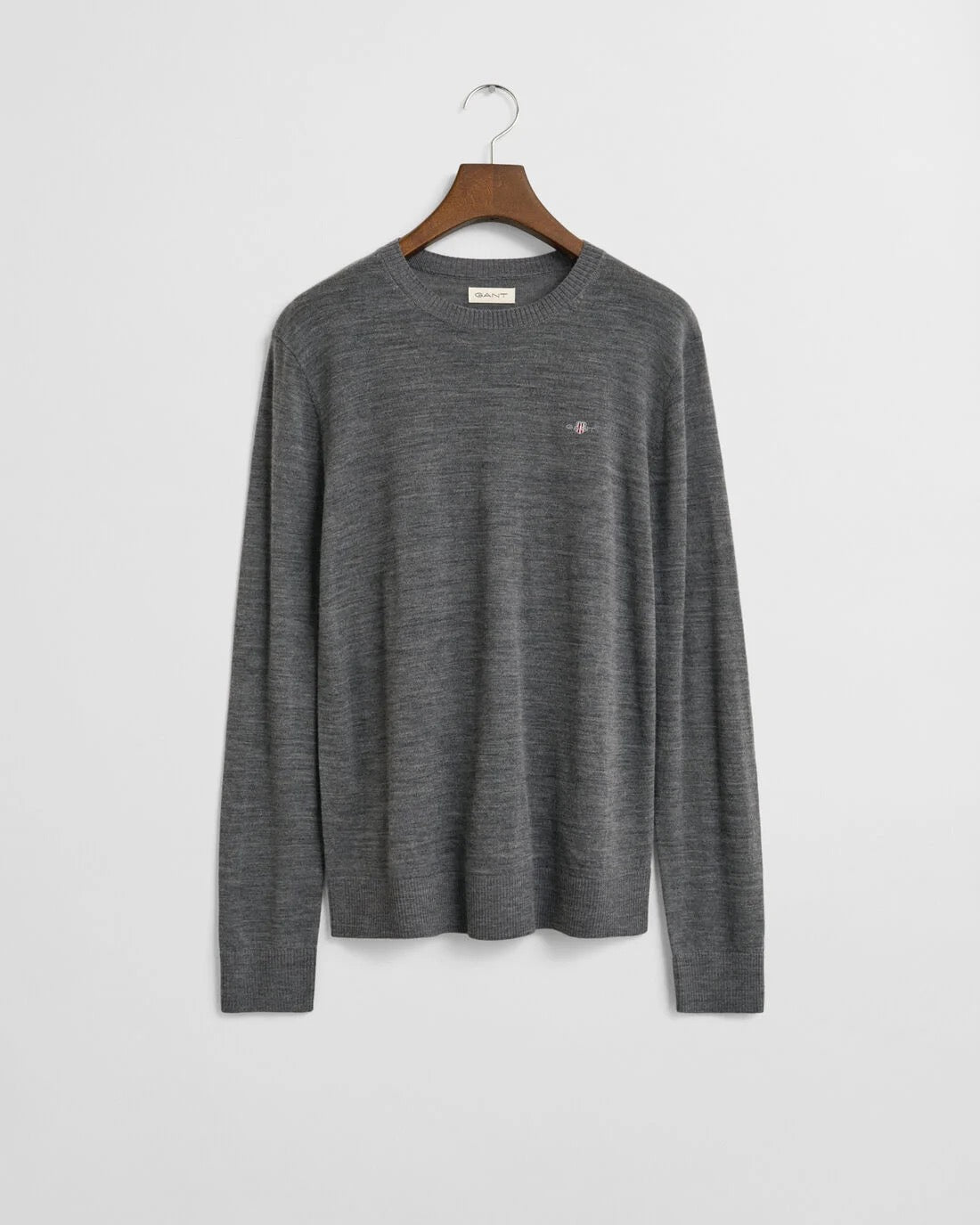 Genser C-Neck Extrafine Merino Charcoal Melange